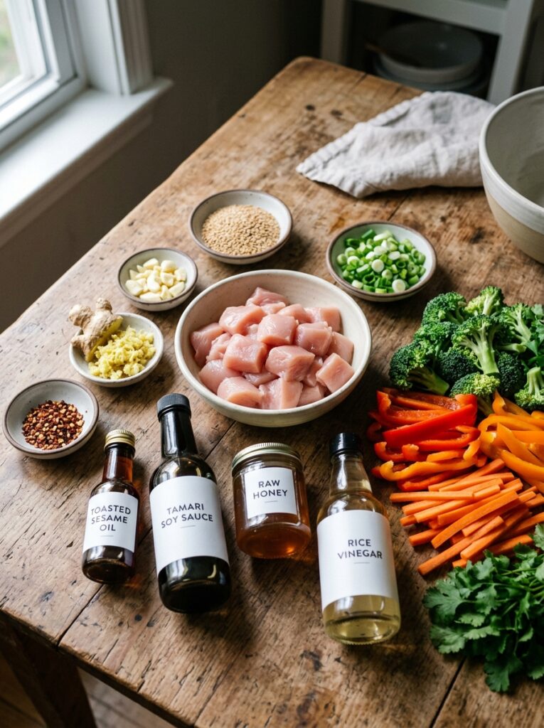 Sesame Ginger Chicken Bowls: Easy Homemade Recipe 13 Ingredients for chicken bowls 202605081353