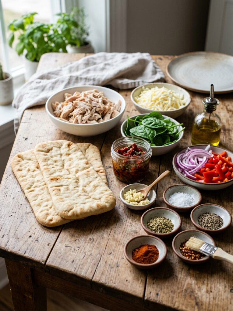 rotisserie chicken flatbread melts 13 Ingredients for chicken flatbrea… 202605221940