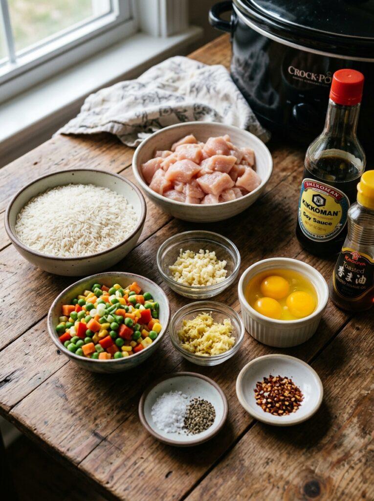crockpot chicken fried rice 13 Ingredients for chicken fried rice 202605141205