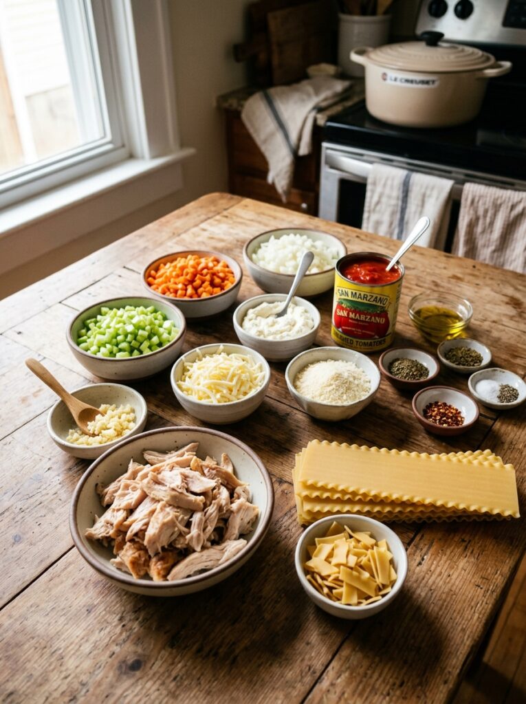 Rotisserie Chicken Lasagna Soup 13 Ingredients for chicken lasagna … 202605122217