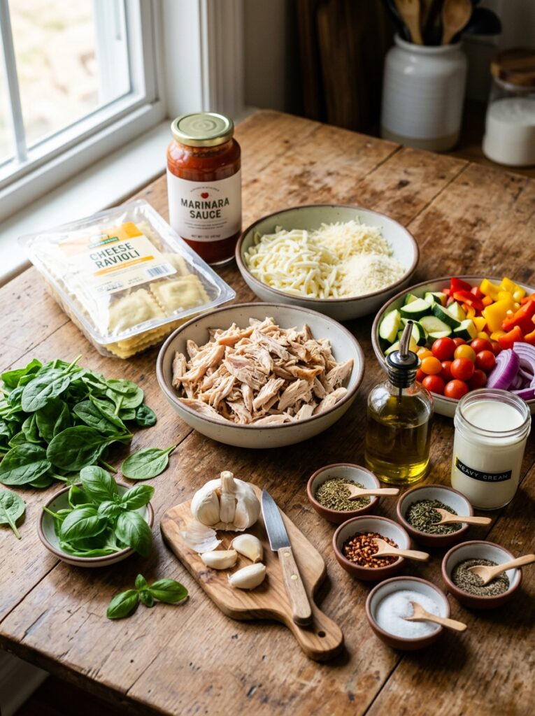 rotisserie chicken ravioli bake: A Cozy, Creamy Dinner Ready in 30 Minutes 13 Ingredients for chicken ravioli … 202605291643