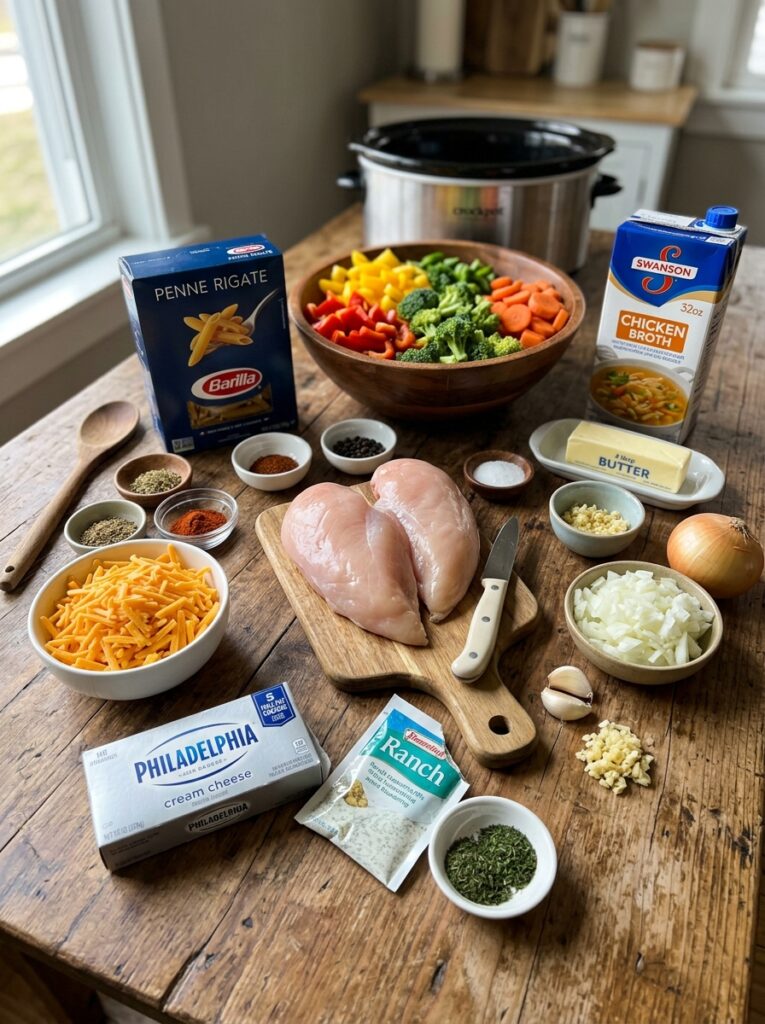 slow cooker crack chicken pasta 13 Ingredients for crack chicken pasta 202605111247 1