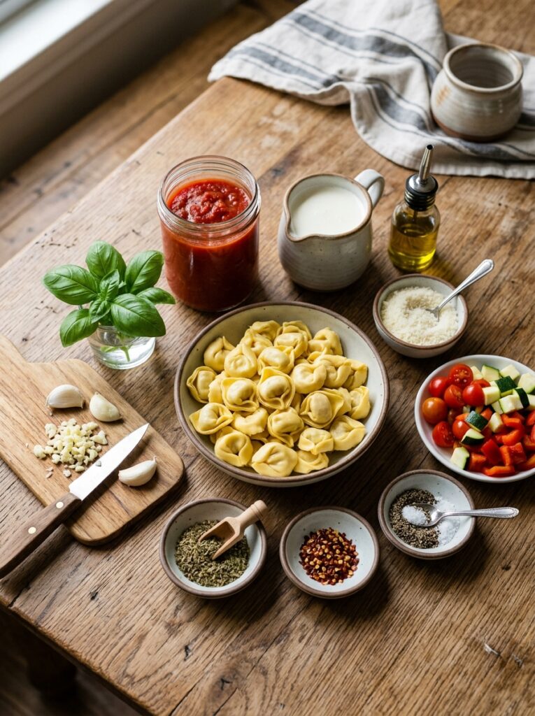 15 minute creamy tomato tortellini 13 Ingredients for creamy tomato to… 202606081940