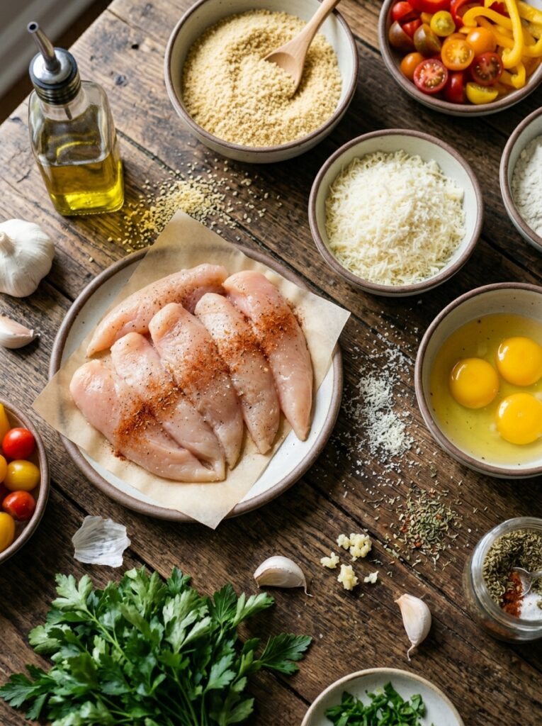 Ingredients for garlic parmesan … 202605122221
