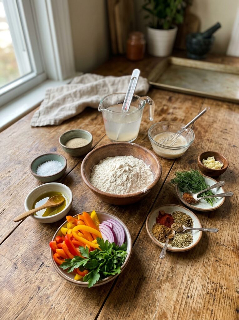 Ingredients for homemade pita bread 202606112020