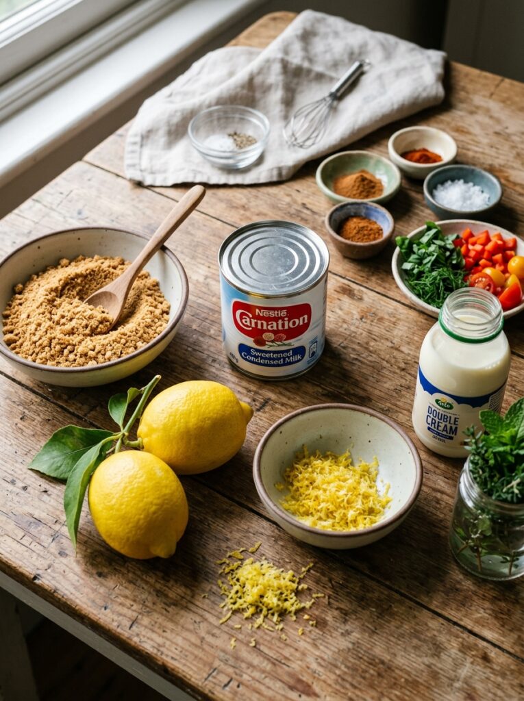 Creamy lemon icebox pie condensed milk 13 Ingredients for lemon icebox pie 202606091838