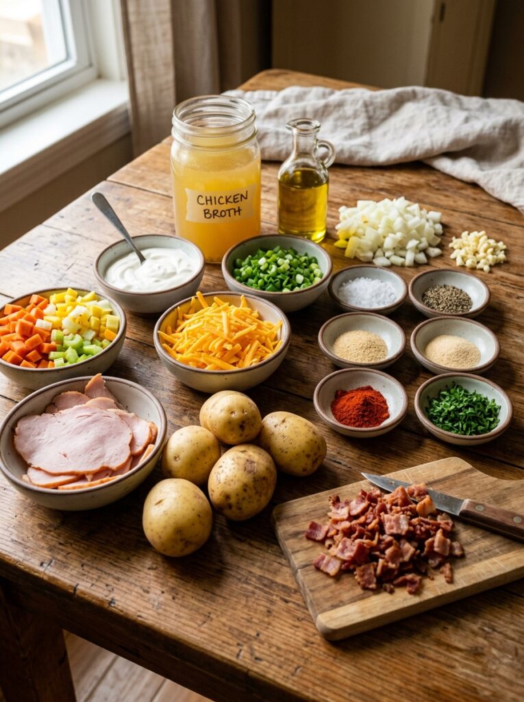Loaded Baked Potato Soup Bacon 13 Ingredients for loaded baked pot… 202606072006
