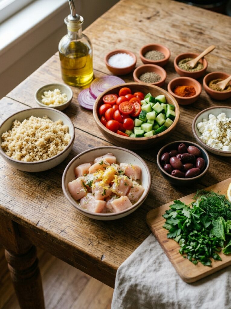 Mediterranean Chicken Quinoa Bowls: Complete Homemade Recipe 13 Ingredients for mediterranean ch… 202605231835