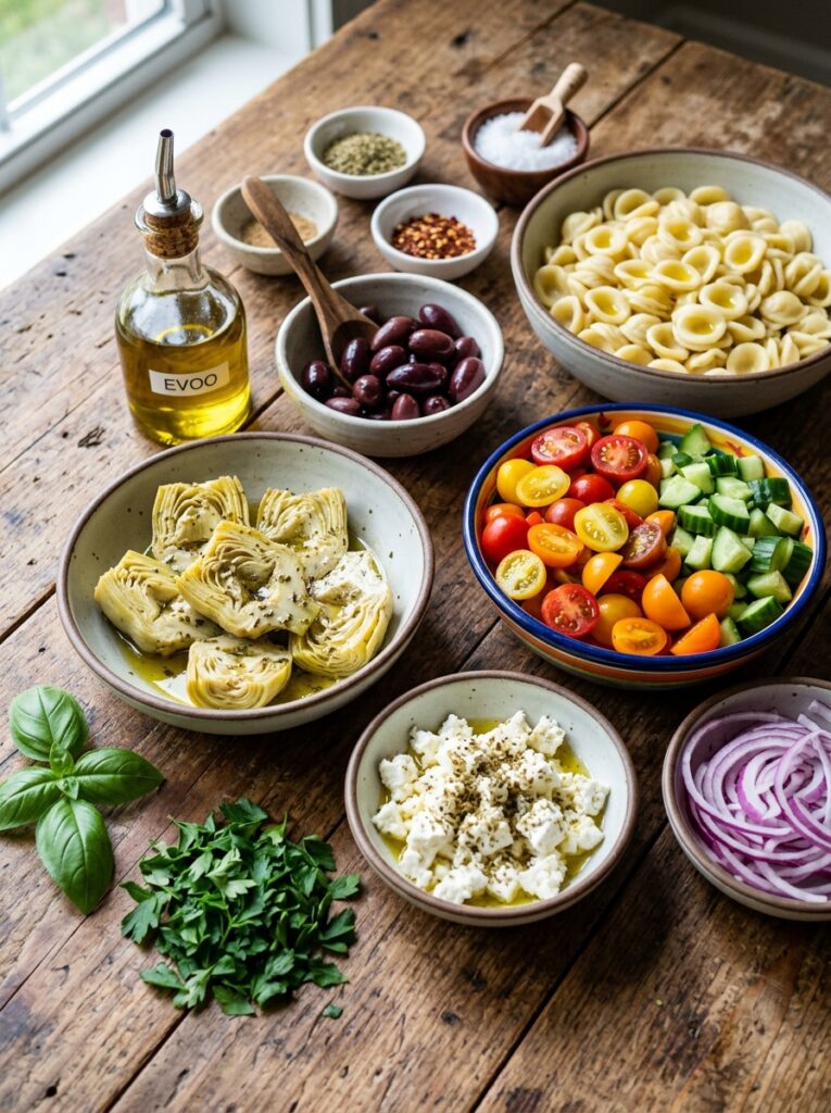 Mediterranean Artichoke Heart Kalamata Pasta Salad: A Flavor-Packed, Easy Recipe 13 Ingredients for pasta salad 202606051805