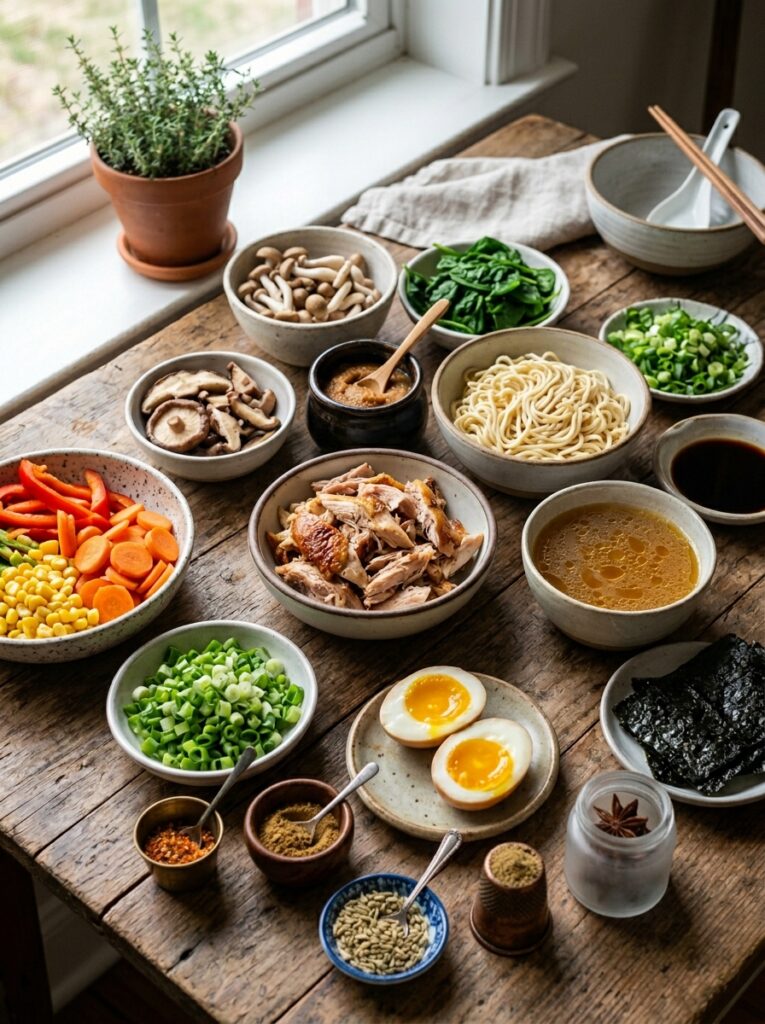 rotisserie chicken ramen bowls 13 Ingredients for rotisserie chick… 202605062307