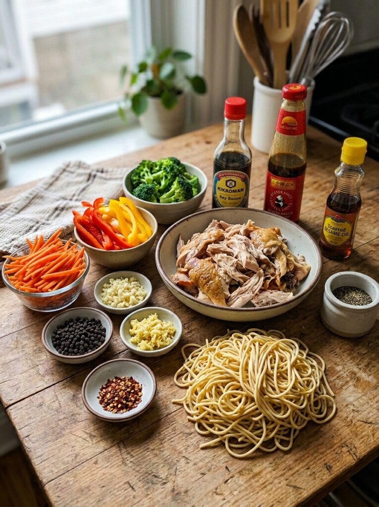 Rotisserie Chicken Lo Mein 13 Ingredients for rotisserie chick… 202605062327
