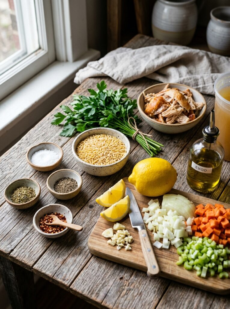 Rotisserie Chicken Lemon Orzo Soup: The Ultimate Comforting Bowl 13 Ingredients for rotisserie chick… 202605101403