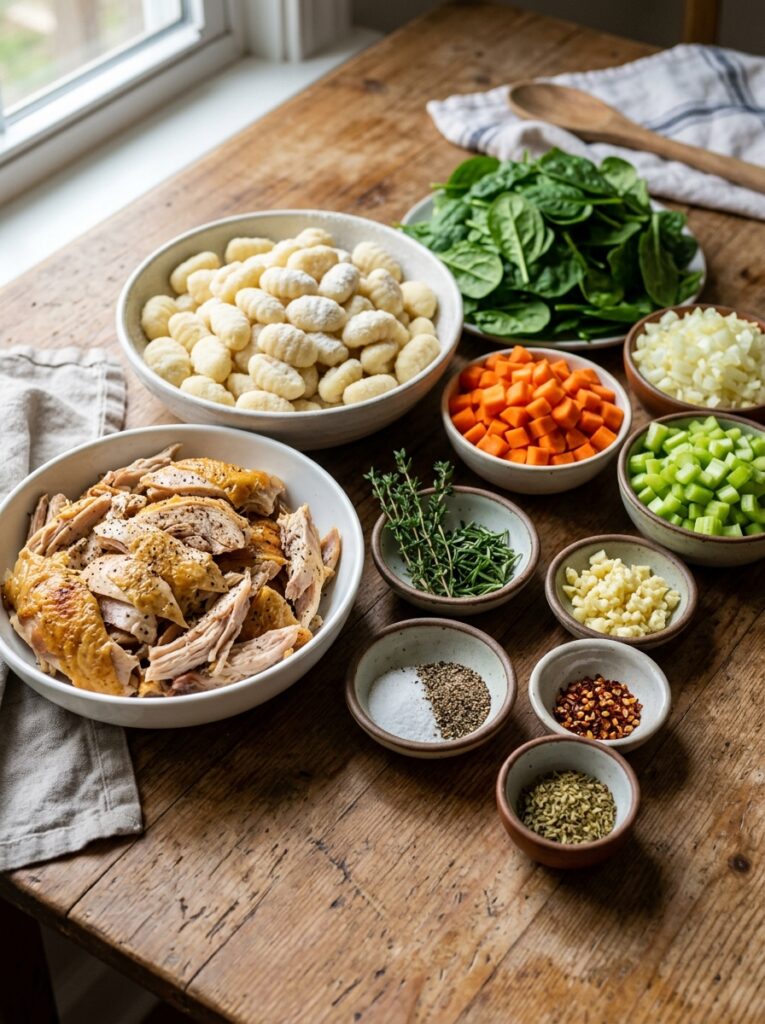 rotisserie chicken gnocchi soup 13 Ingredients for rotisserie chick… 202605111258