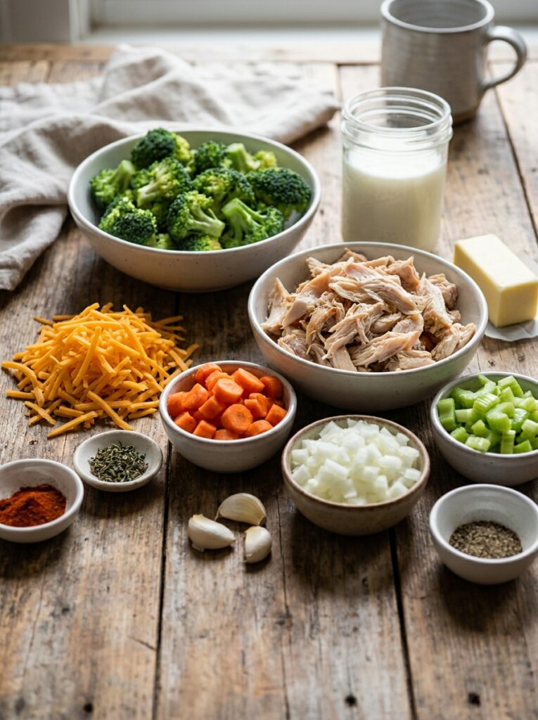 rotisserie chicken broccoli cheddar soup 13 Ingredients for rotisserie chick… 202605131812