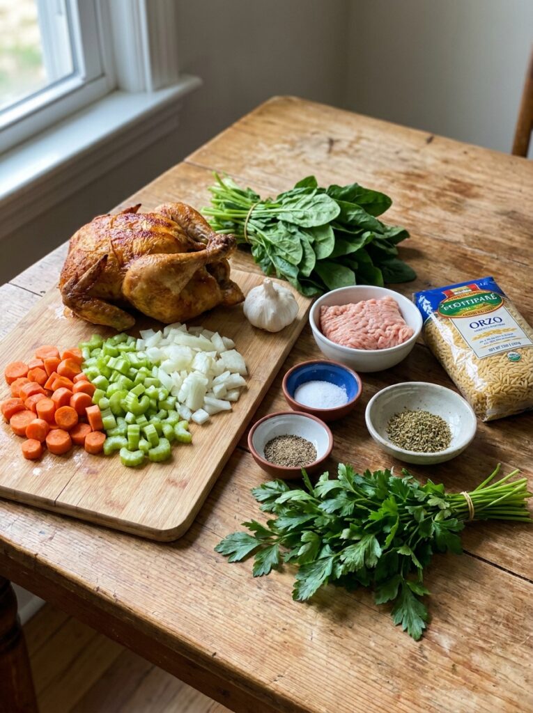 Rotisserie Chicken Italian Wedding Soup 13 Ingredients for rotisserie chick… 202605131832