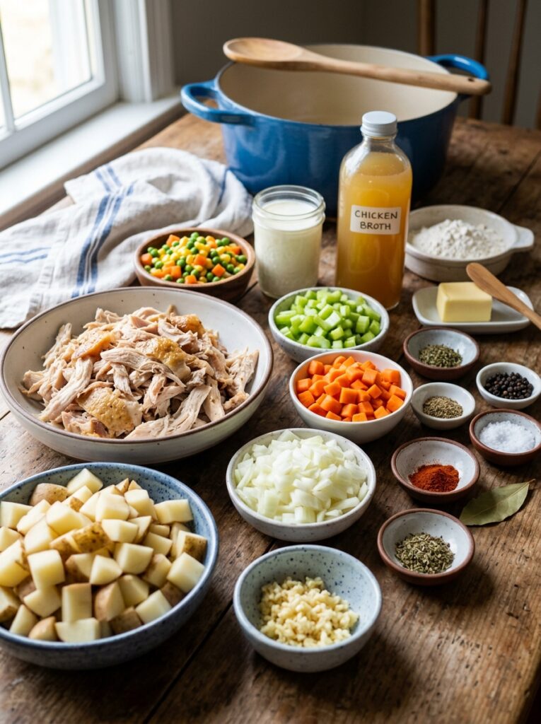 Rotisserie Chicken Potato Soup: A Hearty Homemade Recipe 13 Ingredients for rotisserie chick… 202605142335