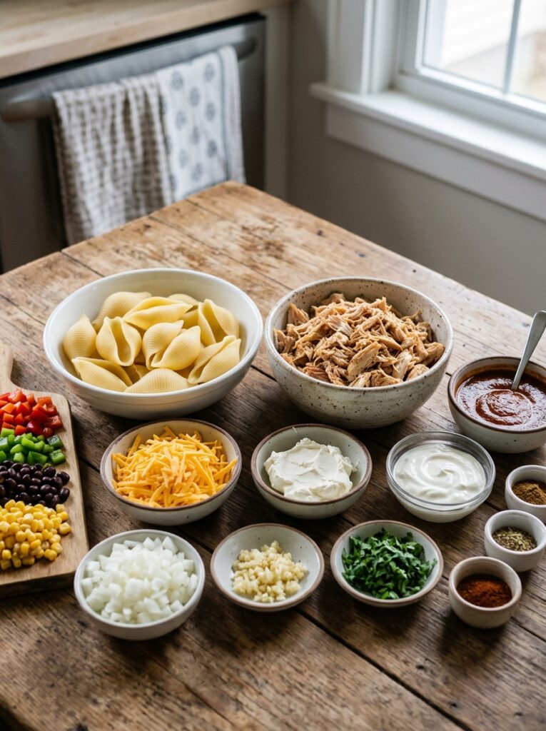 Rotisserie Chicken Enchilada Stuffed Shells 2 Ingredients for rotisserie chick… 202605252010