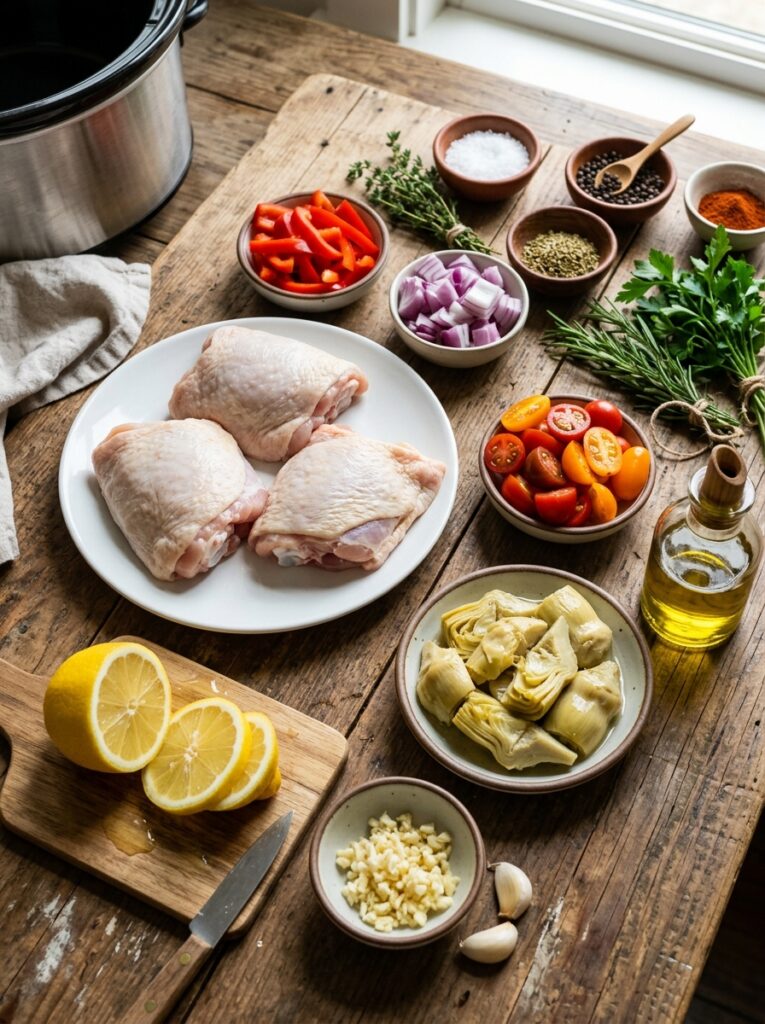 Ingredients for slow cooker chicken 202605221936