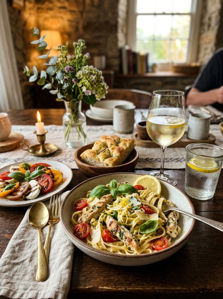 Lemon Basil Chicken Pasta 15 Lemon basil chicken pasta setup 202605302054
