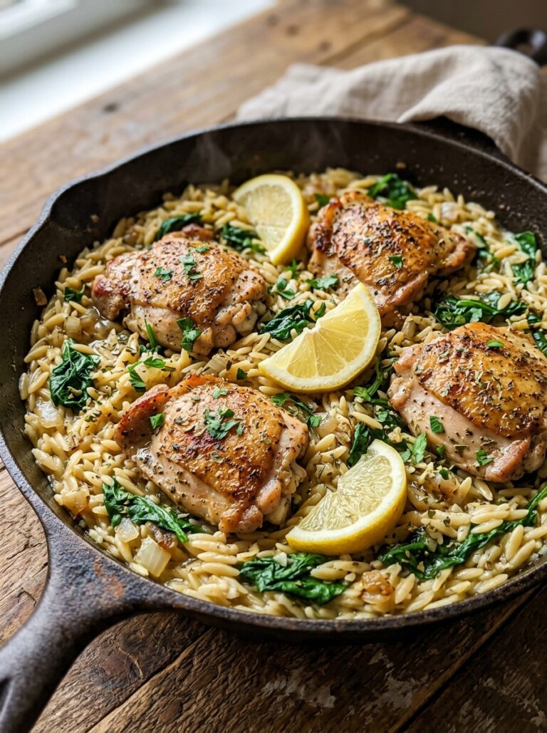 orzo chicken thighs skillet: A One-Pan Wonder for Busy Nights 17 Orzo chicken thighs skillet 202605211309