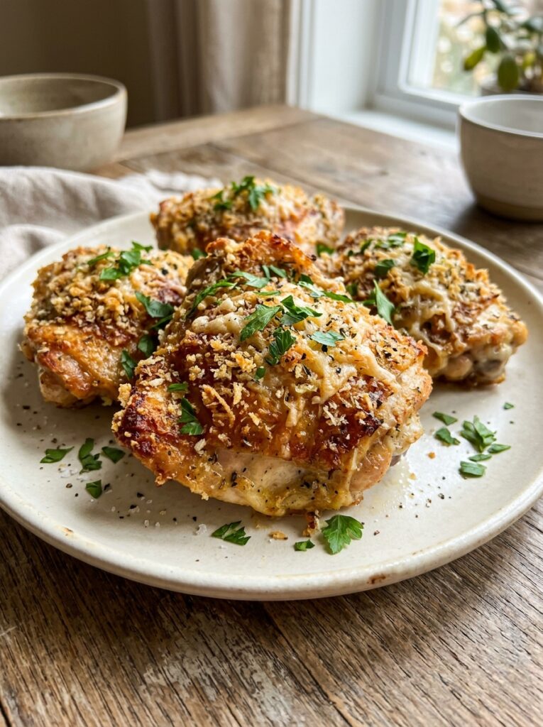 Parmesan Crusted Chicken Thighs 12 Parmesan crusted chicken thighs 202605082113