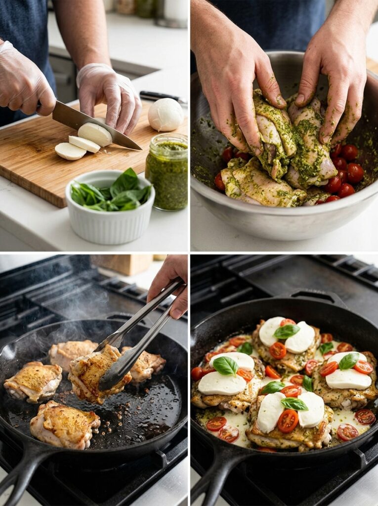 Pesto Mozzarella Chicken Thighs: Easy Homemade Recipe 14 Pesto mozzarella chicken thighs … 202605052046