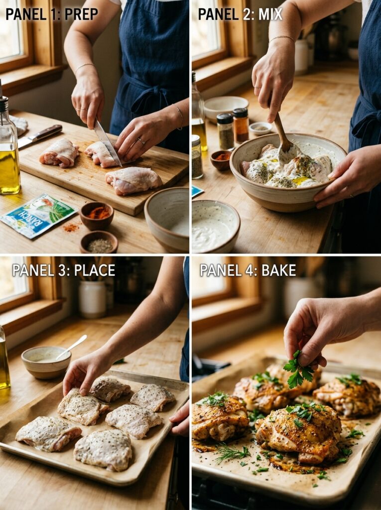Ranch Baked Chicken Thighs 14 Ranch baked chicken thighs process 202605091954