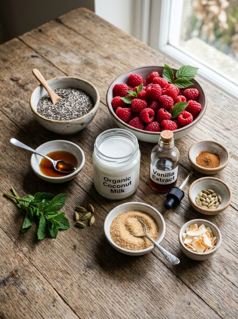 Raspberry chia pudding ingredien… 202606091928