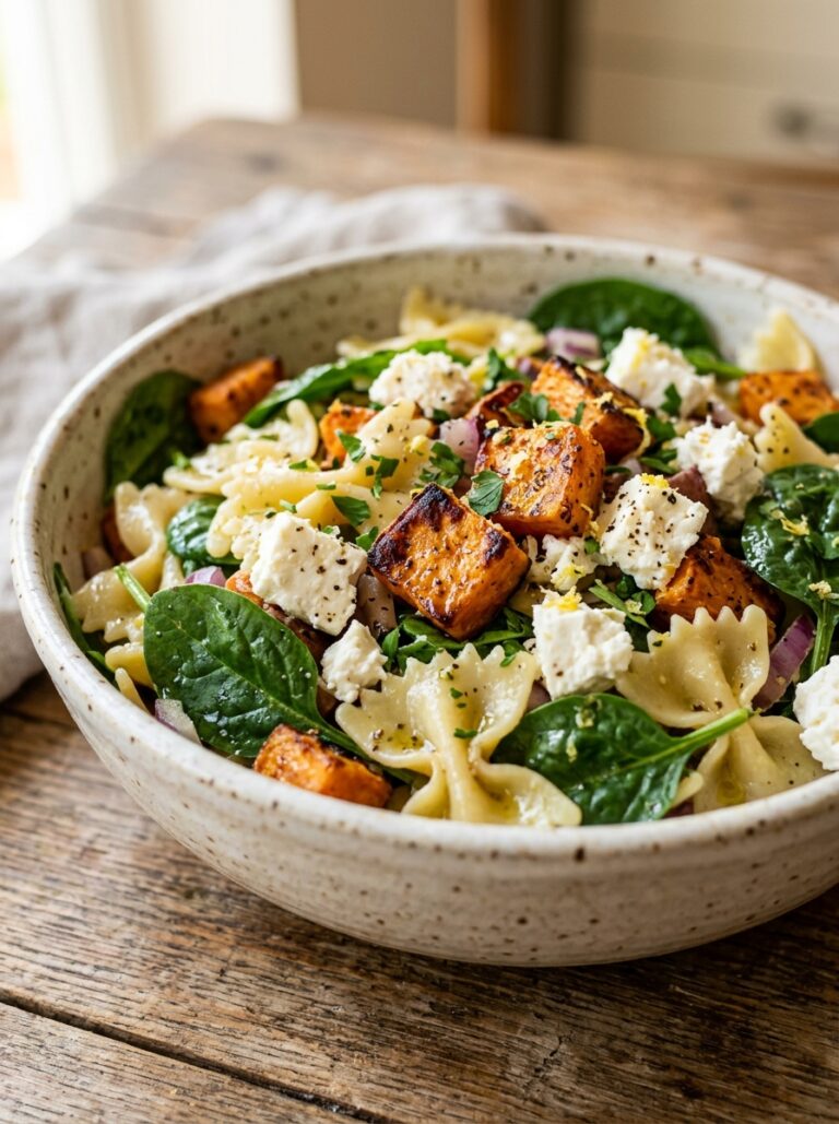 Roasted Sweet Potato Feta Spinach Pasta Salad 17 Roasted Sweet Potato Feta Pasta 202606062057