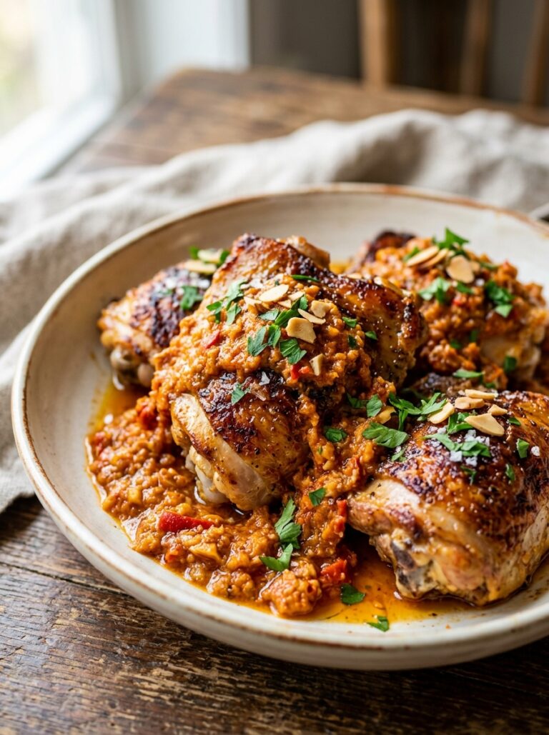 Romesco Chicken Thighs: The Ultimate Mediterranean Dinner 17 Romesco chicken thighs recipe 202605050005