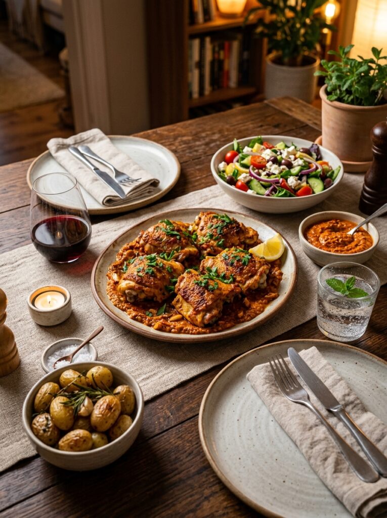 Romesco Chicken Thighs: The Ultimate Mediterranean Dinner 15 Romesco chicken thighs side dishes 202605050005