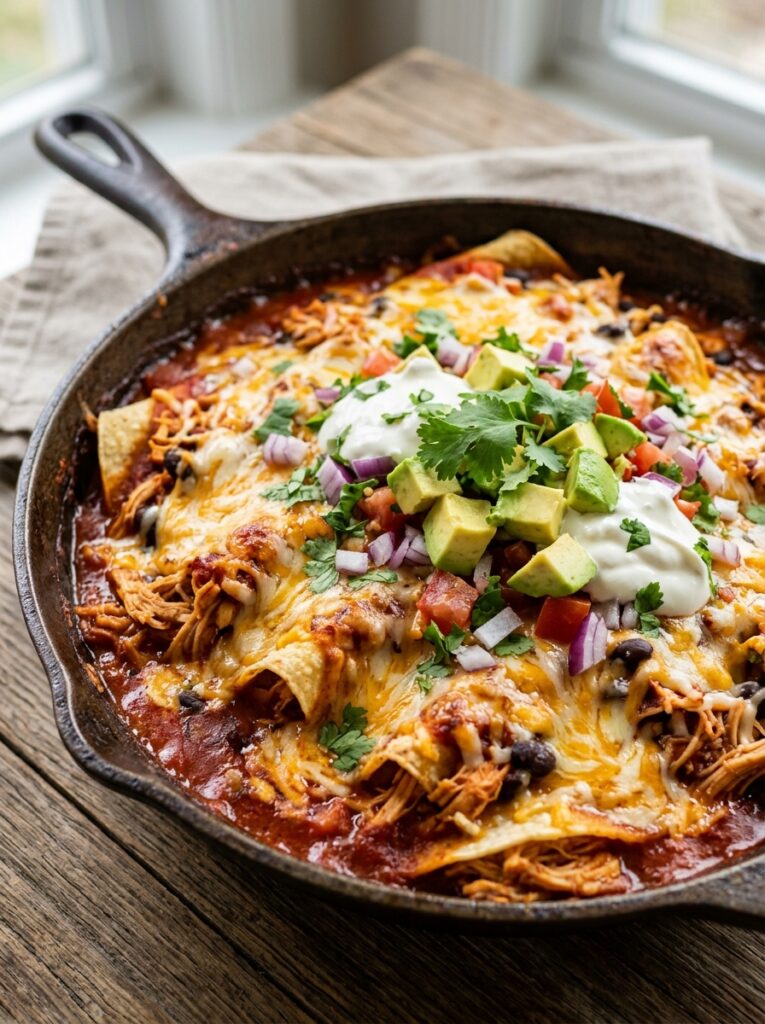 Rotisserie Chicken Enchilada Skillet 12 Rotisserie chicken enchilada ski… 202605021733