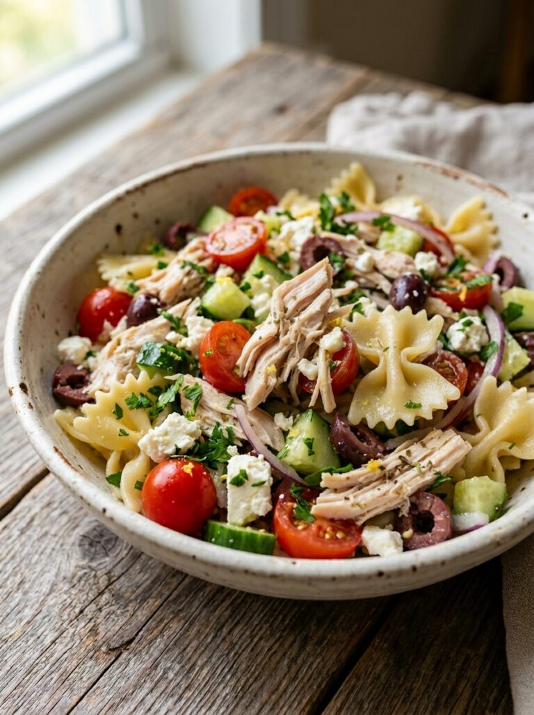 rotisserie chicken mediterranean pasta salad: Easy Flavorful Recipe 17 Rotisserie chicken pasta salad 202606022022