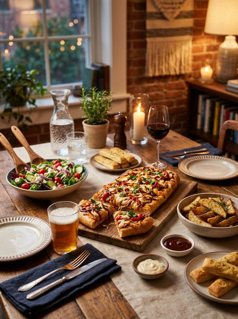 Rotisserie Chicken French Bread Pizza 15 Rotisserie chicken pizza setup 202605171827
