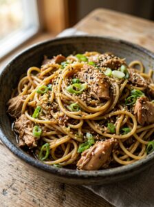 Sesame garlic chicken noodles 202605141227