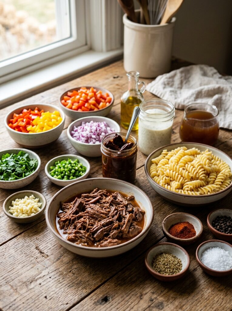 Spicy Chipotle Ranch Shredded Beef Pasta Salad: A Bold, Flavor-Packed Meal for Any Occasion 2 Shredded beef pasta salad ingred… 202606062050