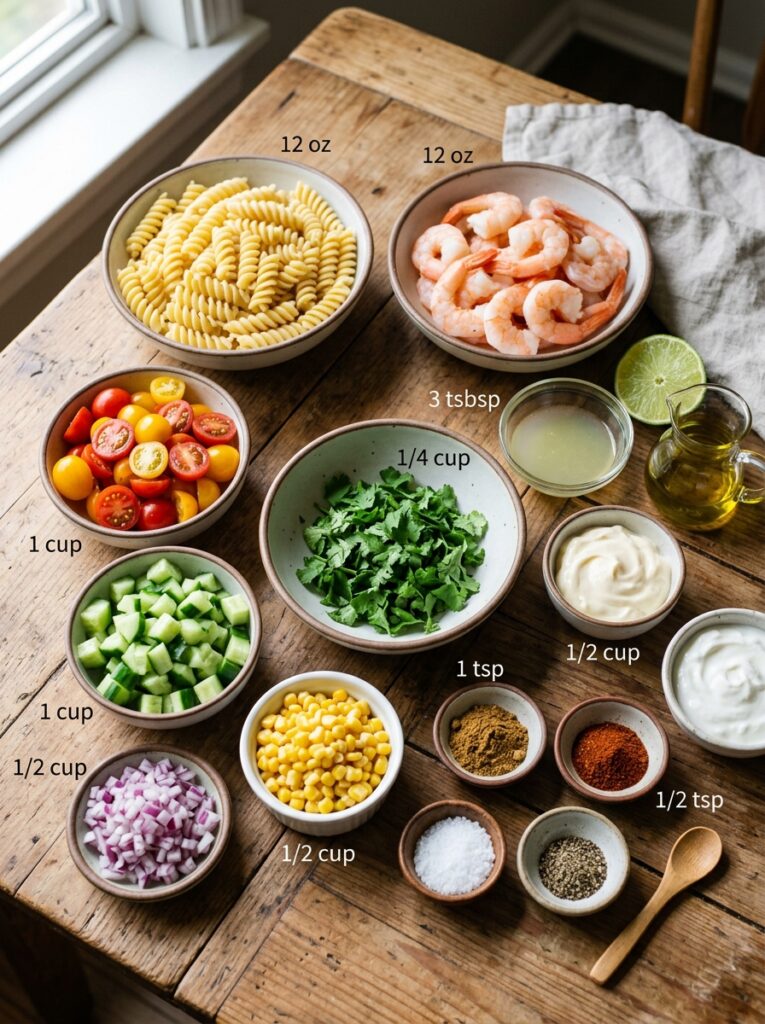 Zesty cilantro lime shrimp pasta salad 13 Shrimp pasta salad ingredients a… 202606051747