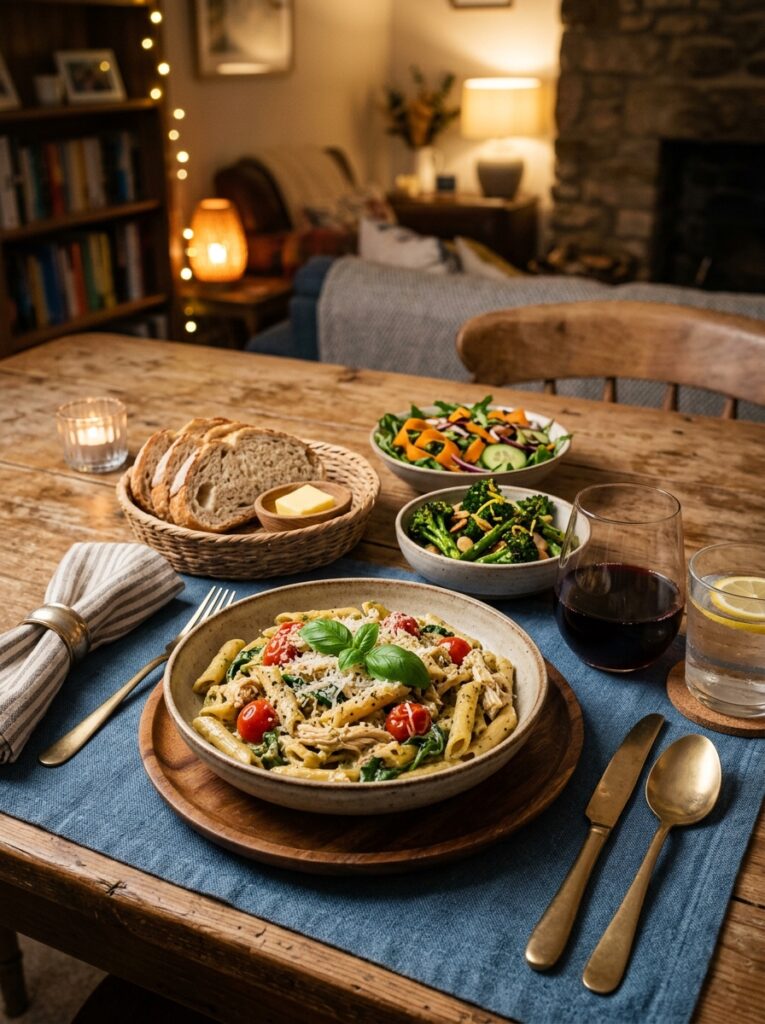 Rotisserie Chicken Fajita Bowls 15 Slow cooker chicken pasta setup 202605021755