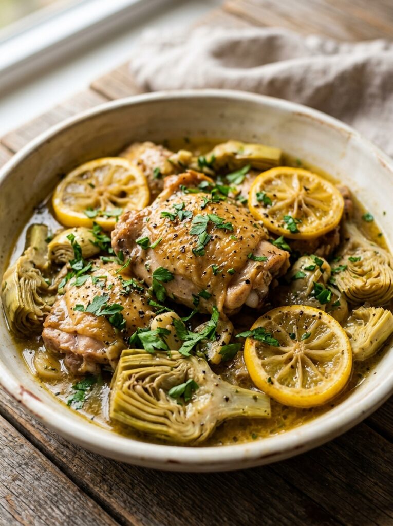 Slow cooker lemon artichoke chicken 202605221935