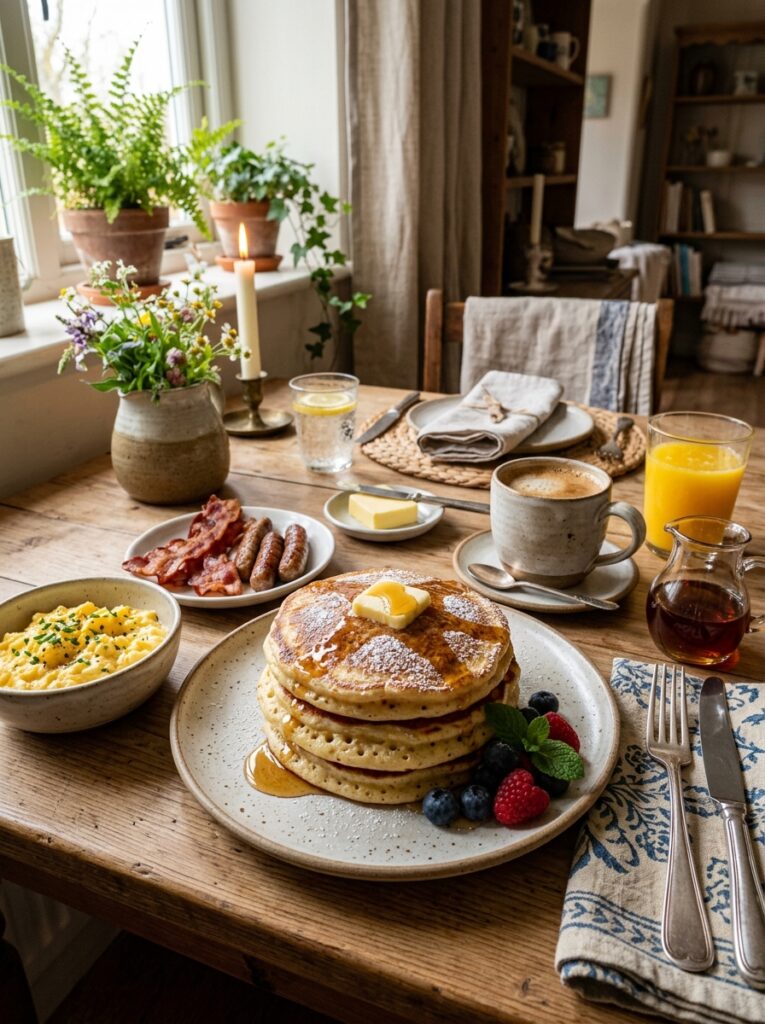 Sourdough Discard Pancakes Fluffy 15 Sourdough pancakes with side dishes 202606111926