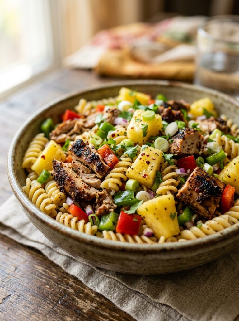 Spicy jerk chicken pineapple pasta salad 17 Spicy jerk chicken pineapple pas… 202606062035