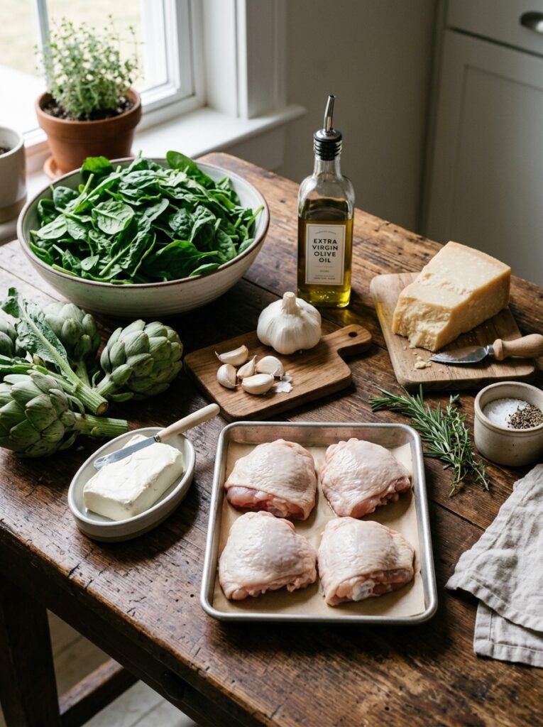 Spinach Artichoke Chicken Thighs 13 Spinach artichoke chicken thighs… 202605081317