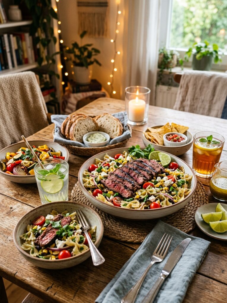 Zesty Lime Cilantro Steak Pasta Salad 4 Steak pasta salad side dishes 202606041813