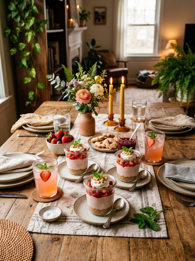 No Bake Strawberry Cheesecake Cups: An Irresistible Homemade Delight 15 Strawberry cheesecake cups setup 202606091821