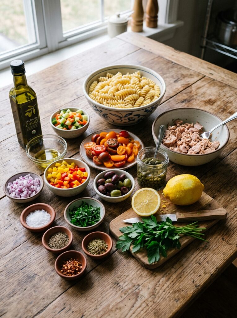 Mediterranean Tuna Caper Lemon Pasta Salad 13 Tuna caper lemon pasta salad 202606062042 1