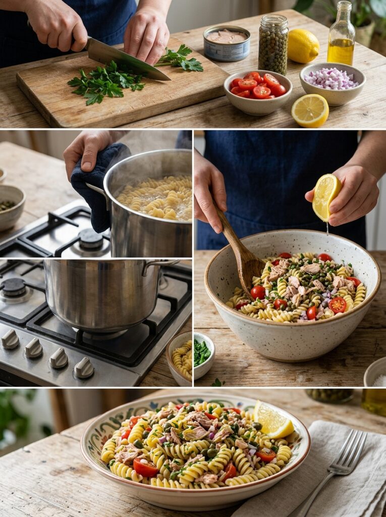 Mediterranean Tuna Caper Lemon Pasta Salad 14 Tuna caper lemon pasta salad 202606062042 2