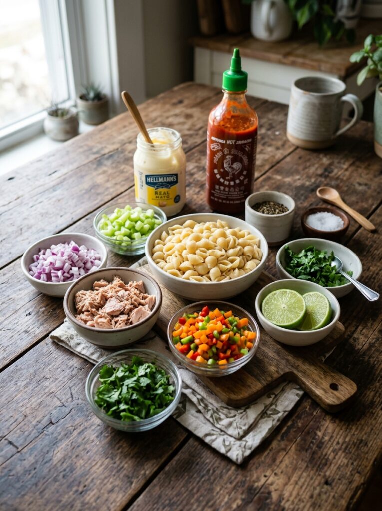 Creamy Sriracha Lime Tuna Pasta Salad 13 Tuna pasta salad ingredients arr… 202606051810