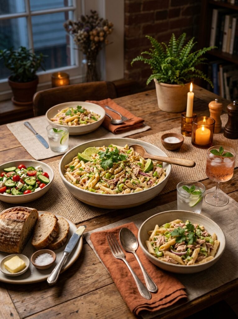 Creamy Sriracha Lime Tuna Pasta Salad 15 Tuna pasta salad setup 202606051810