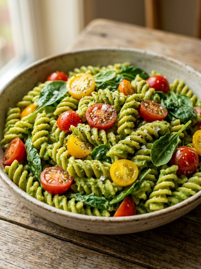 Vegan creamy avocado spinach pasta salad 17 Vegan avocado spinach pasta salad 202606031903
