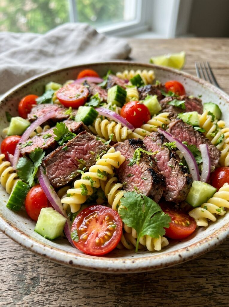 Zesty Lime Cilantro Steak Pasta Salad 1 Zesty lime cilantro steak pasta 202606041813
